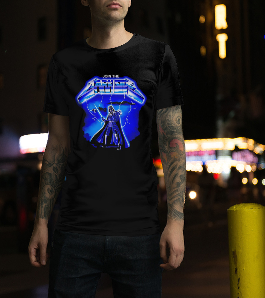 Join The Dark Side Darth Vader Lightning Star Wars T-Shirt