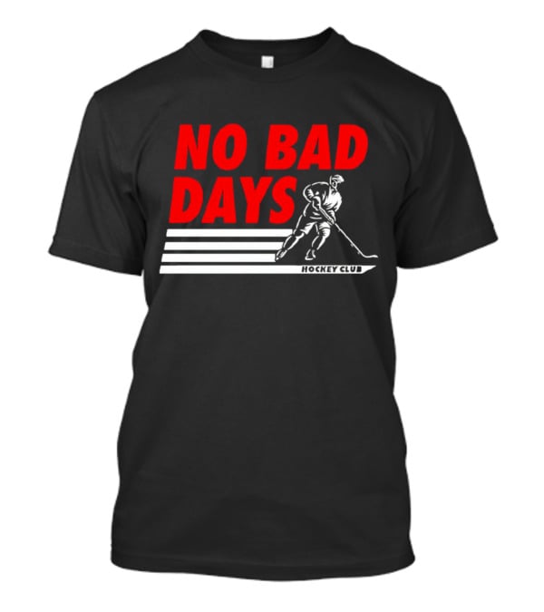 No Bad Days Hockey Club Skater Stripe Motif T-Shirt