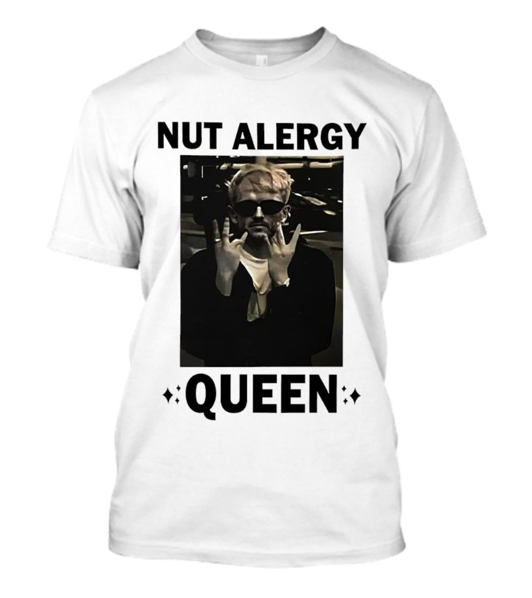 Nut Alergy Rock Sign Queen T-Shirt