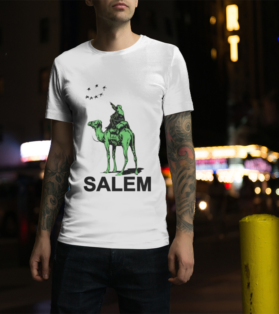 Salem Silkroad Camel And Stars In Green T-Shirt
