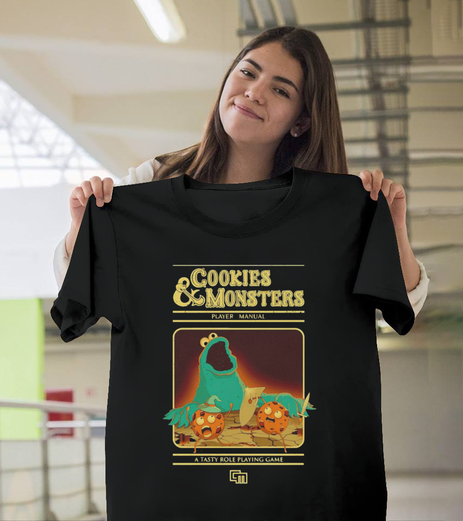 Cookies and Monsters Player Manual A Tasty Role Playing Game Retro T-Shirt