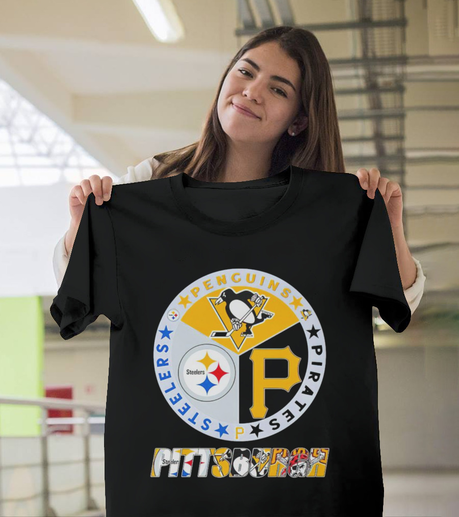 Pittsburgh Steelers Penguins Pirates Pittsburgh Sports T-Shirt