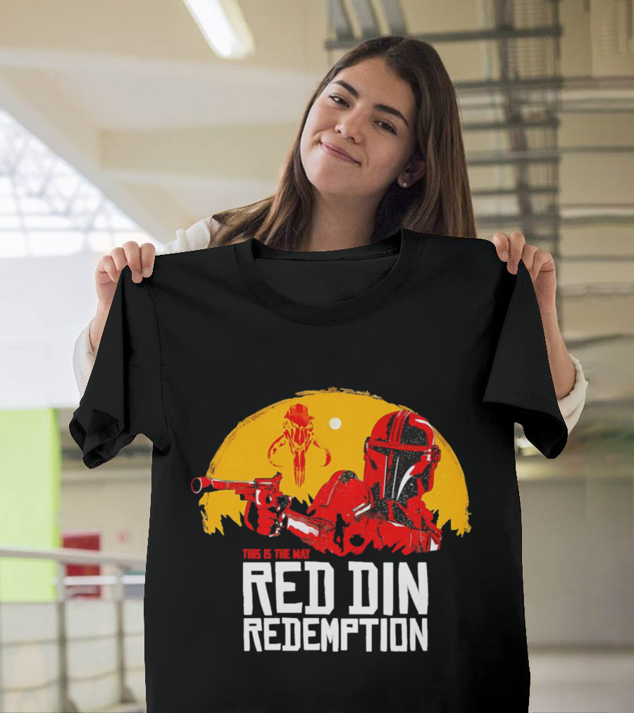 This Is The Way Red Din Redemption Mandalorian Bounty Hunter Star Wars T-Shirt