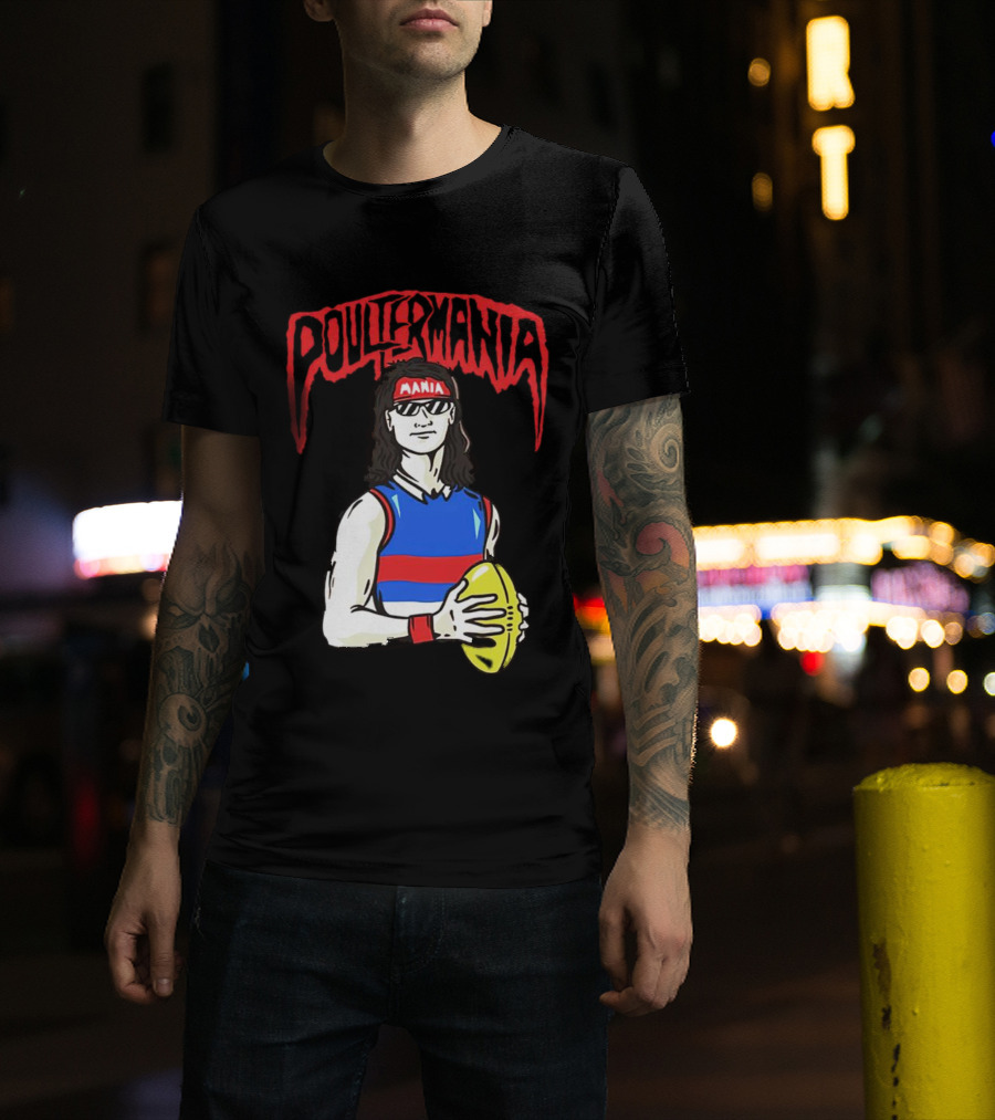 Poultermania Mania Red Headband Football Player With Yellow Ball T-Shirt