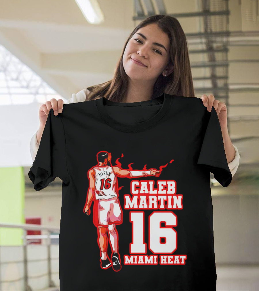 Caleb Martin 16 Miami Heat NBA Player T-Shirt