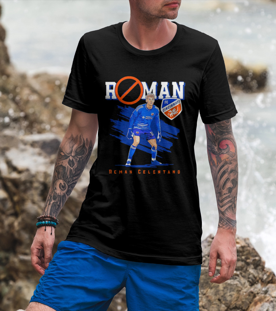 Roman Celentano FC Cincinnati Player Text T-Shirt