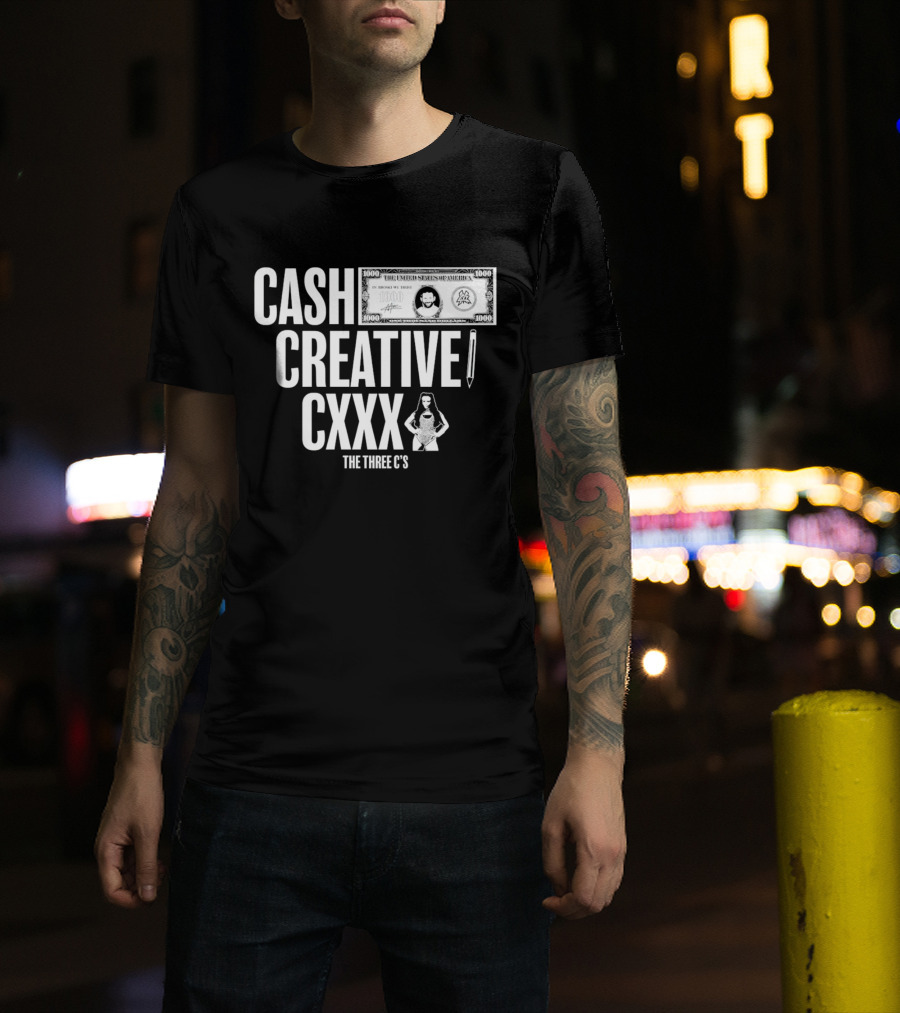Cash Creative Cxxx The Three C’s Matt Cardona Dollar Pencil Woman T-Shirt