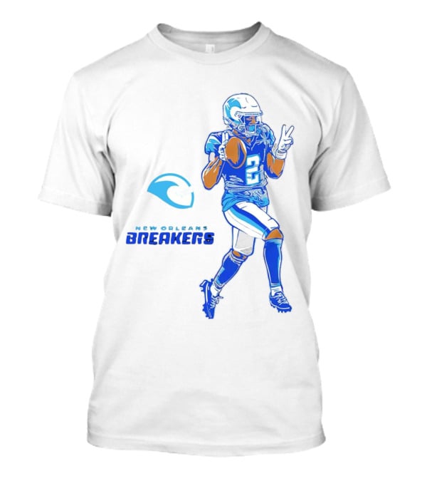 Johnnie Dixon 2 New Orleans Breakers Football Deuces T-Shirt