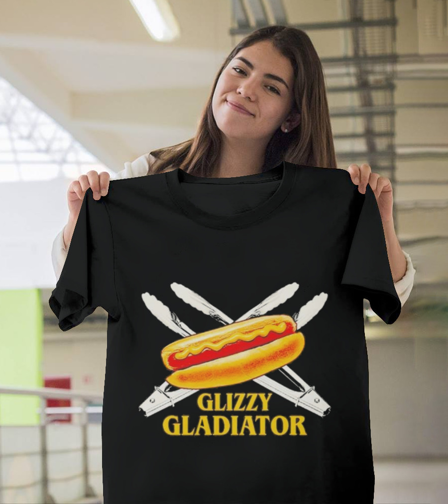 Glizzy Gladiator Hot Dog And Grill Tongs Crossed T-Shirt