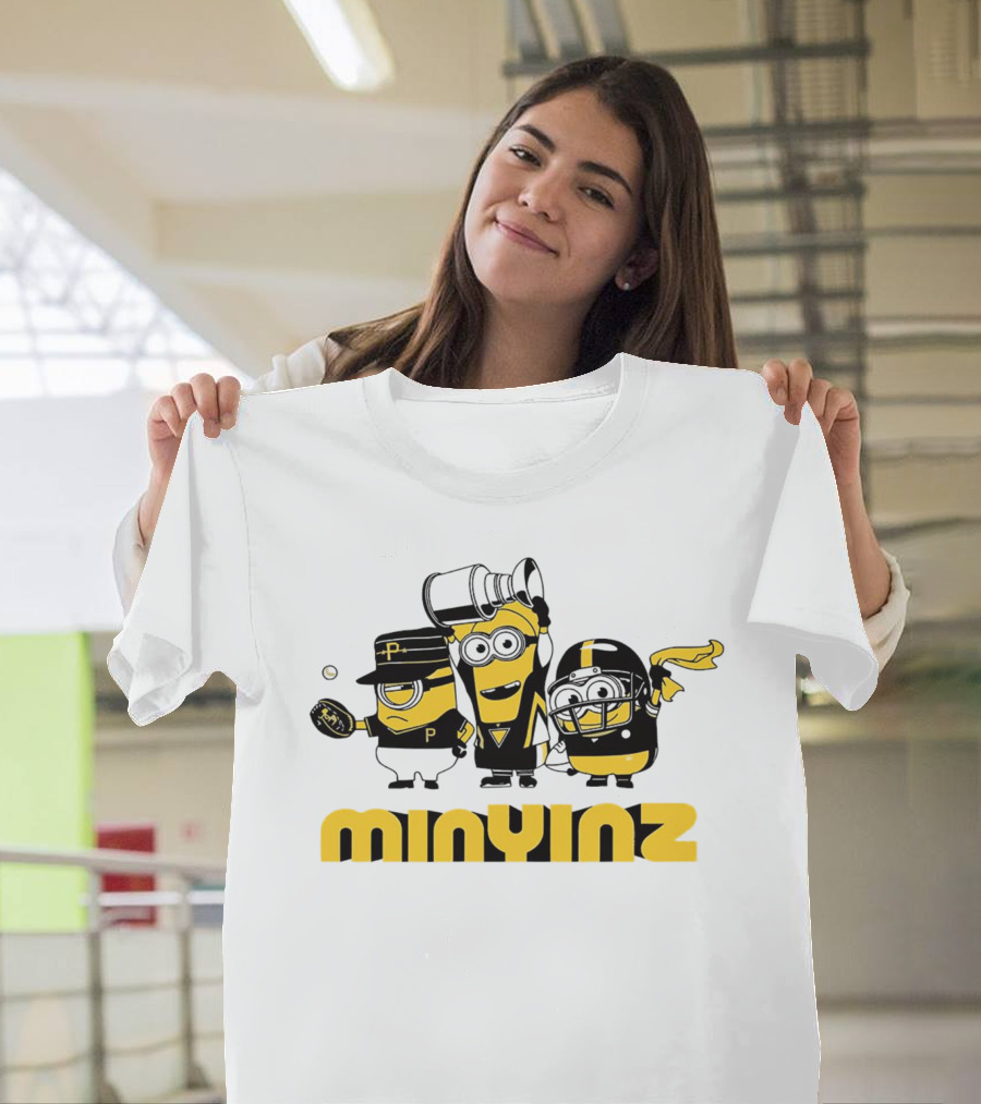 Minions Mini Yinz Pittsburgh Sports Jeff D. Lowe T-Shirt