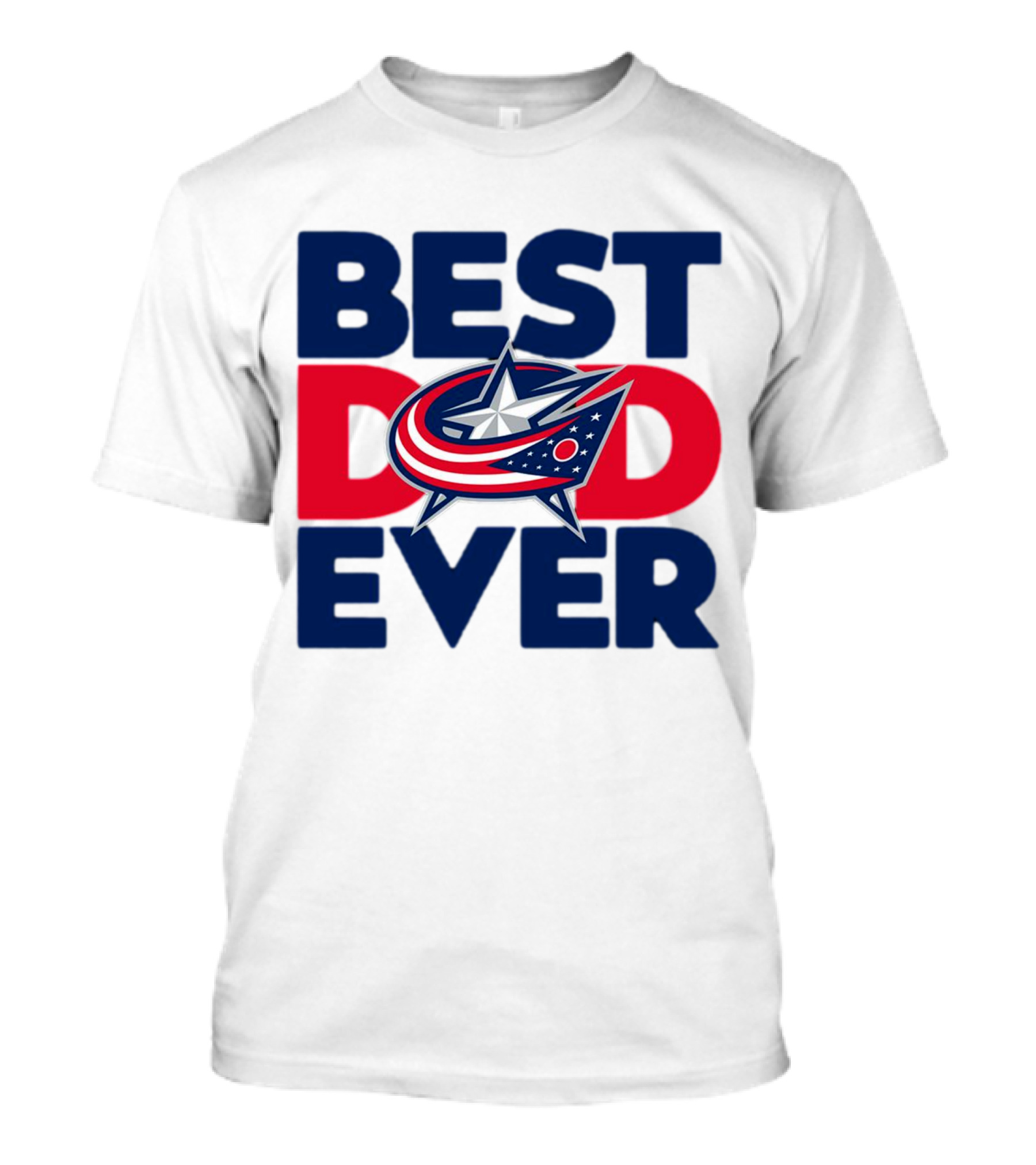 Best Dad Ever NHL Columbus Blue Jackets T-Shirt