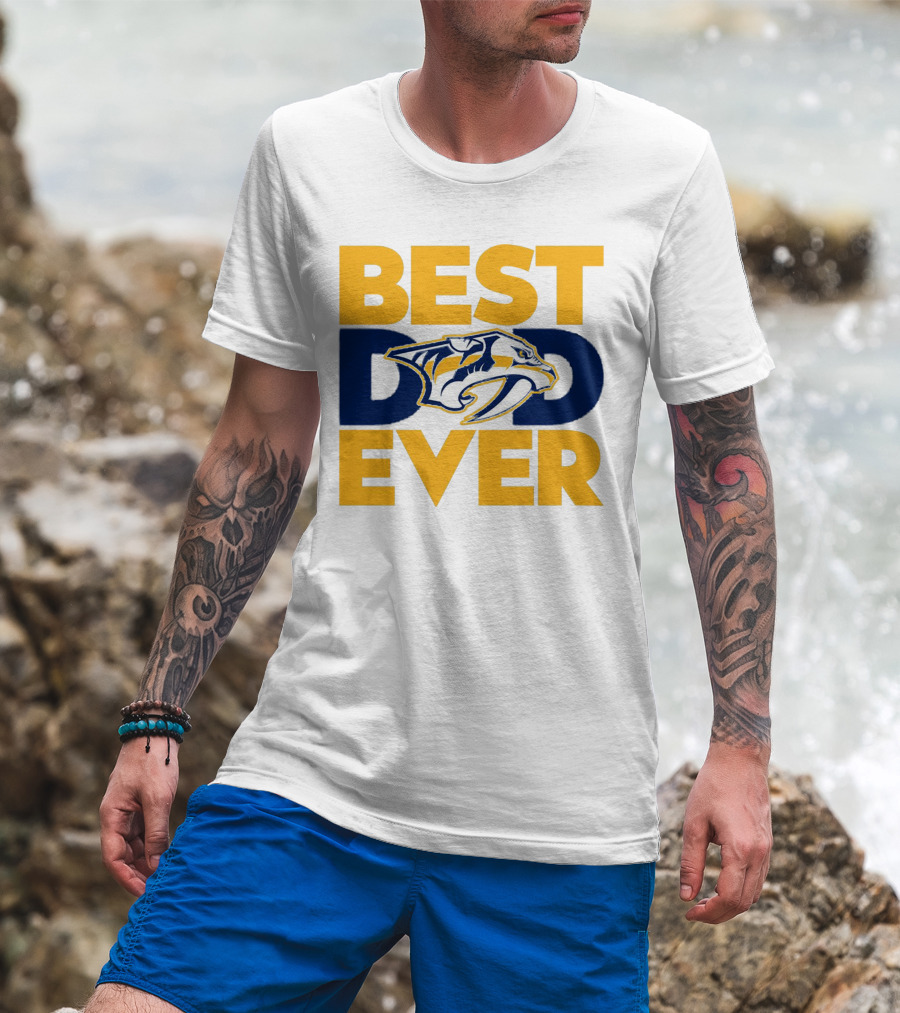 Best Dad Ever Nashville Predators NHL Fan T-Shirt