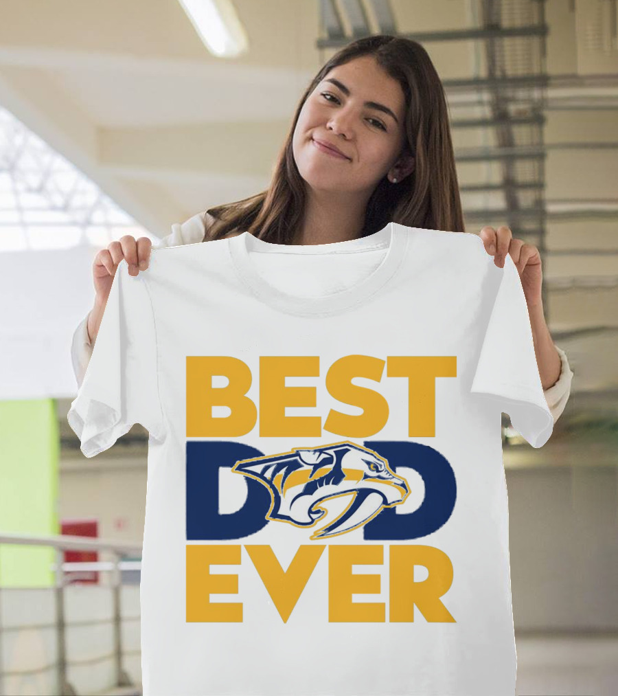 Best Dad Ever Nashville Predators NHL Fan T-Shirt