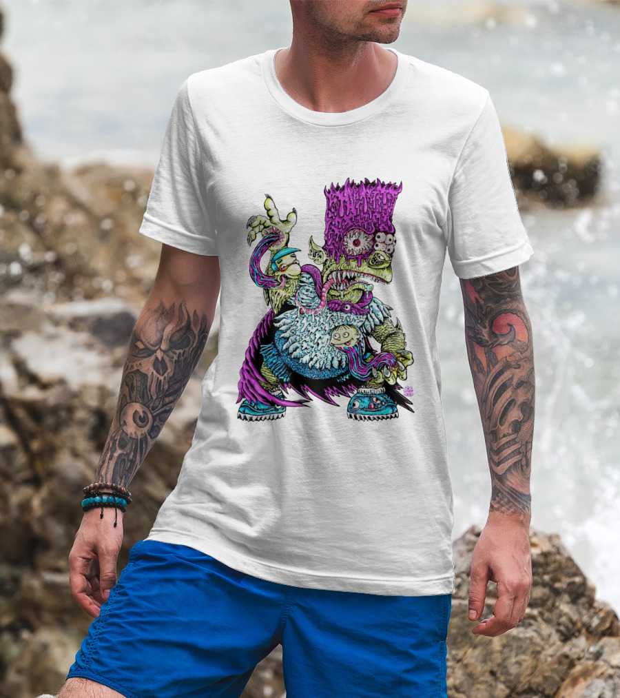 Caped Monster Bart Simpson Surreal T-Shirt