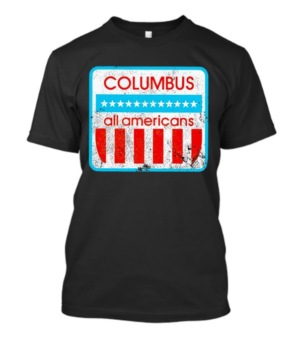 Columbus All Americans Stars And Stripes Softball T-Shirt
