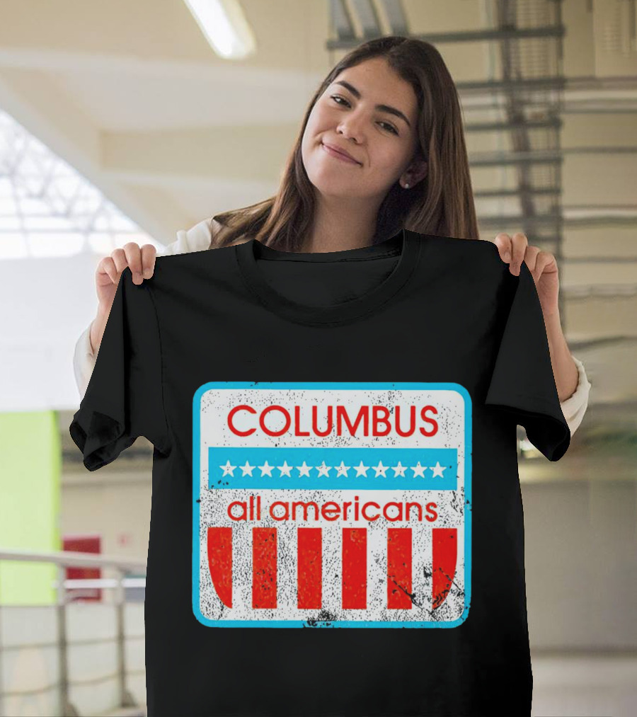 Columbus All Americans Stars And Stripes Softball T-Shirt