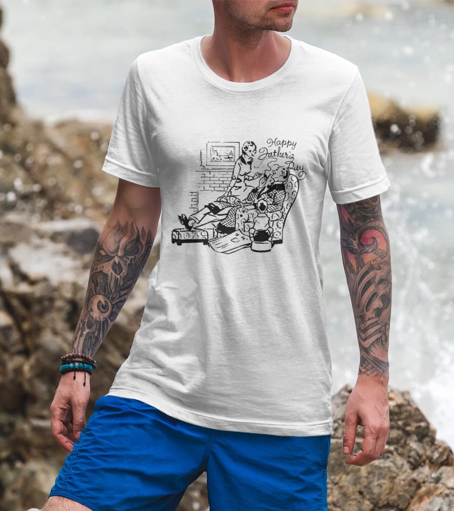 Happy Father’s Day Smoking Chair T-Shirt