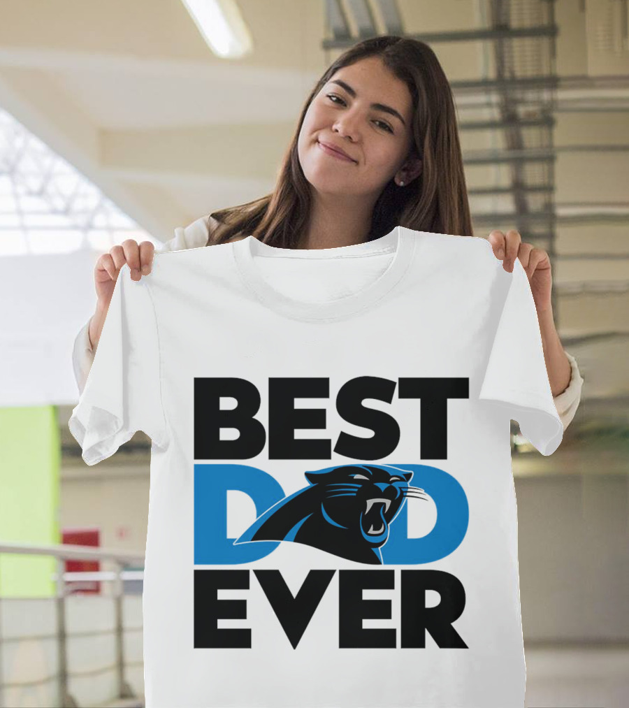 Best Dad Ever Carolina Panthers NFL Fan T-Shirt