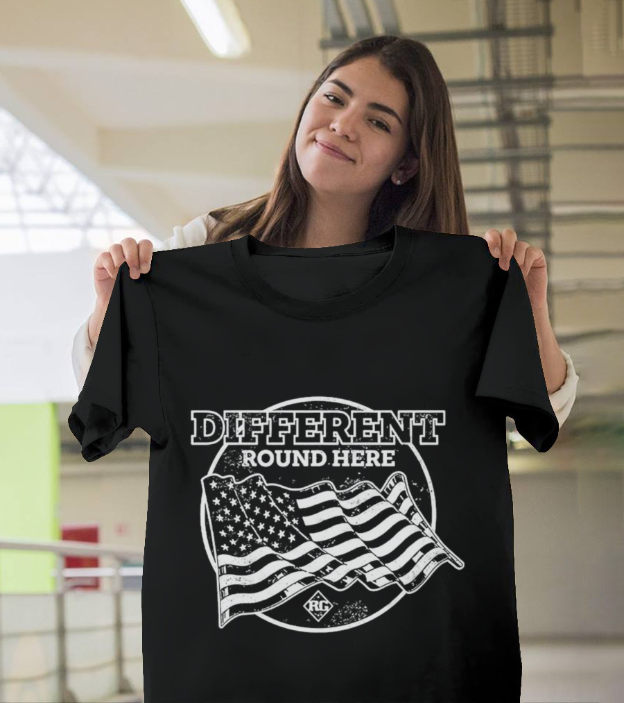 Different Round Here American Flag RG T-Shirt