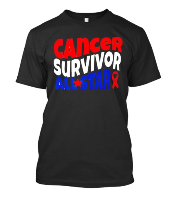 Cancer Survivor All Star Red White Blue T-Shirt