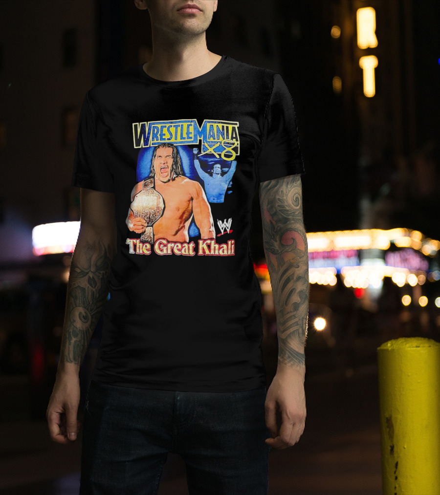WrestleMania X8 The Great Khali WWE Champion Iconic T-Shirt