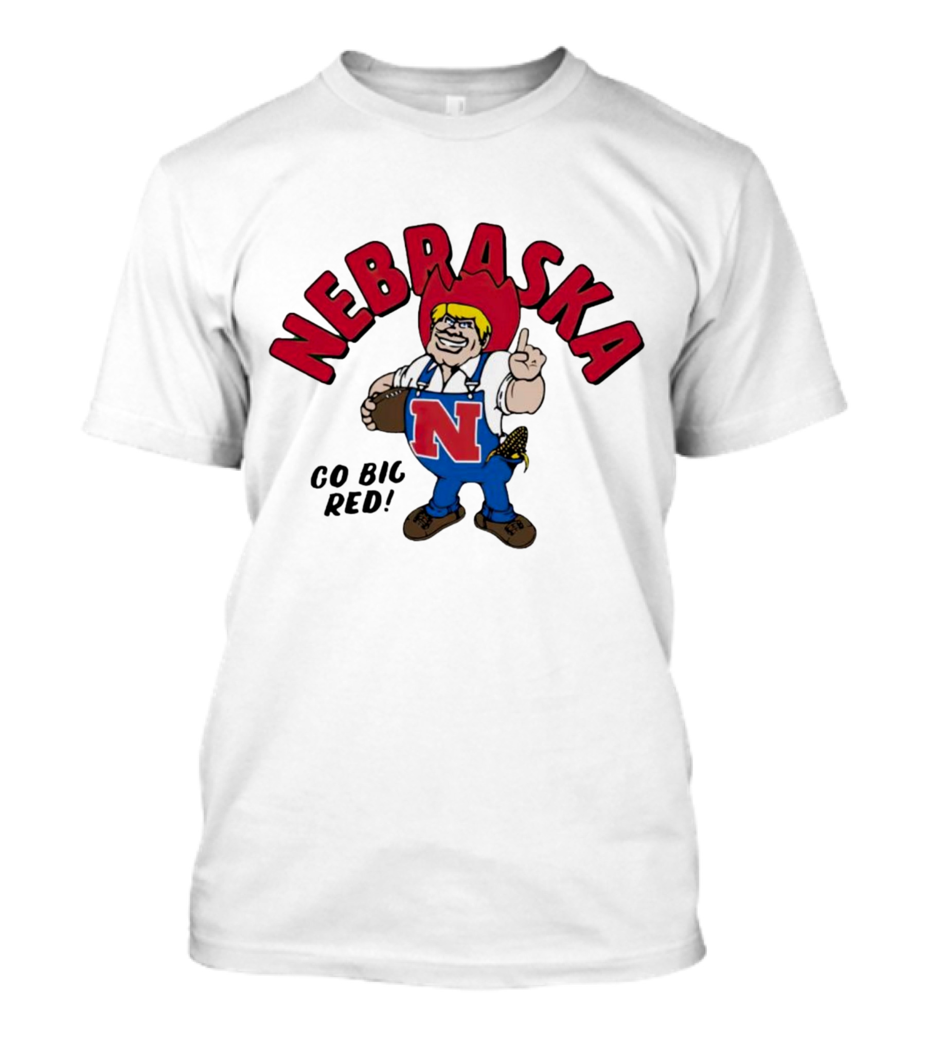 Nebraska Go Big Red Mascot Football Cornhusker Fan Gear T-Shirt