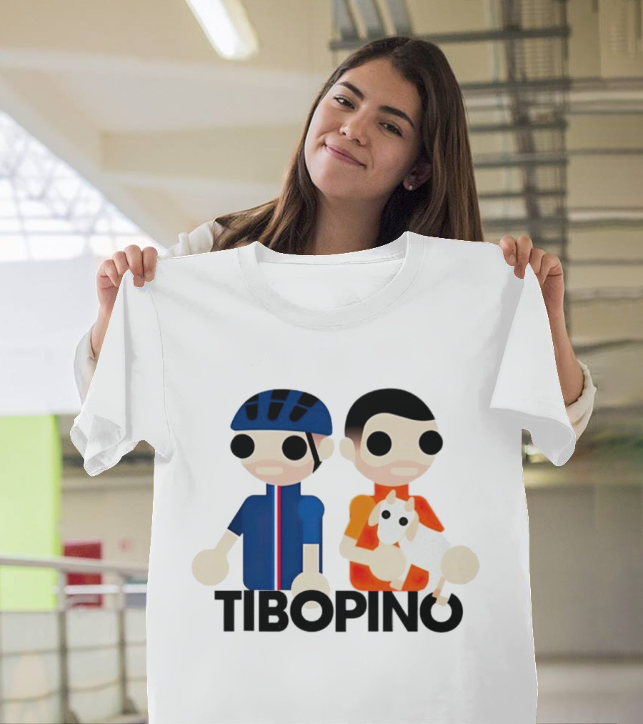 Tibopino Cycling Character Duo With Helmet And Dog T-Shirt