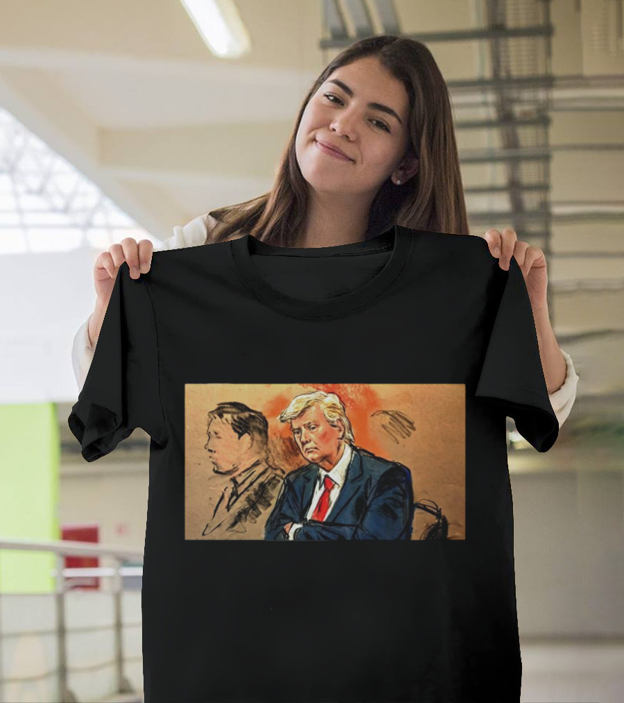 Considering an Indictment for the Sketch Artist Courtroom Scene T-Shirt