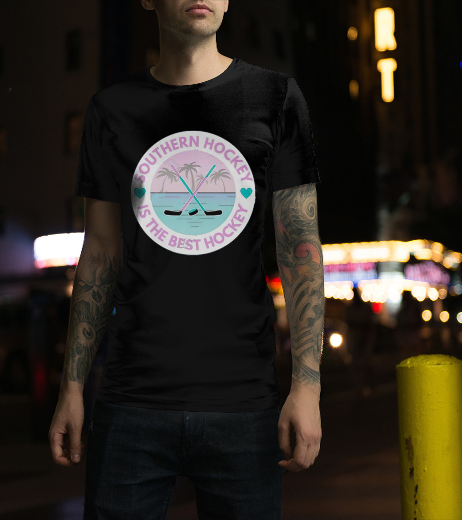 Southern Hockey Is The Best Hockey Palms And Crossed Sticks T-Shirt