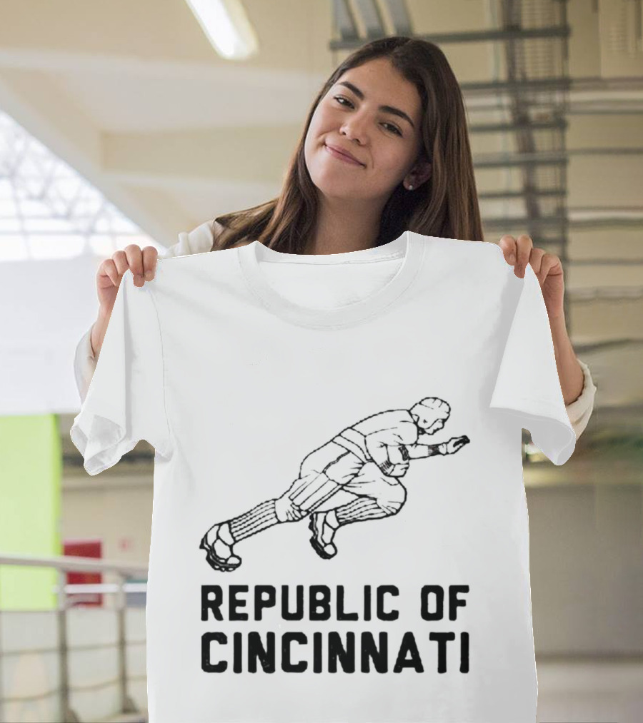 Republic Of Cincinnati Football Running Back Player T-Shirt
