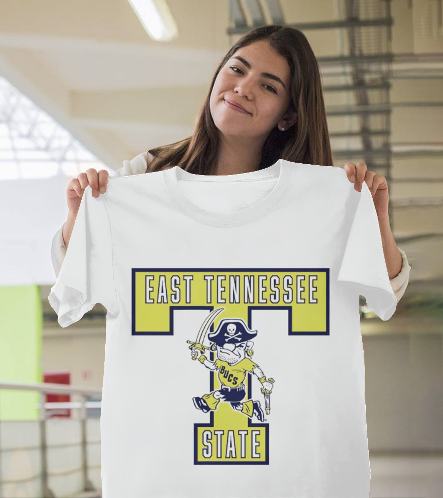East Tennessee State Buccaneers Block ETSU Pirates T-Shirt
