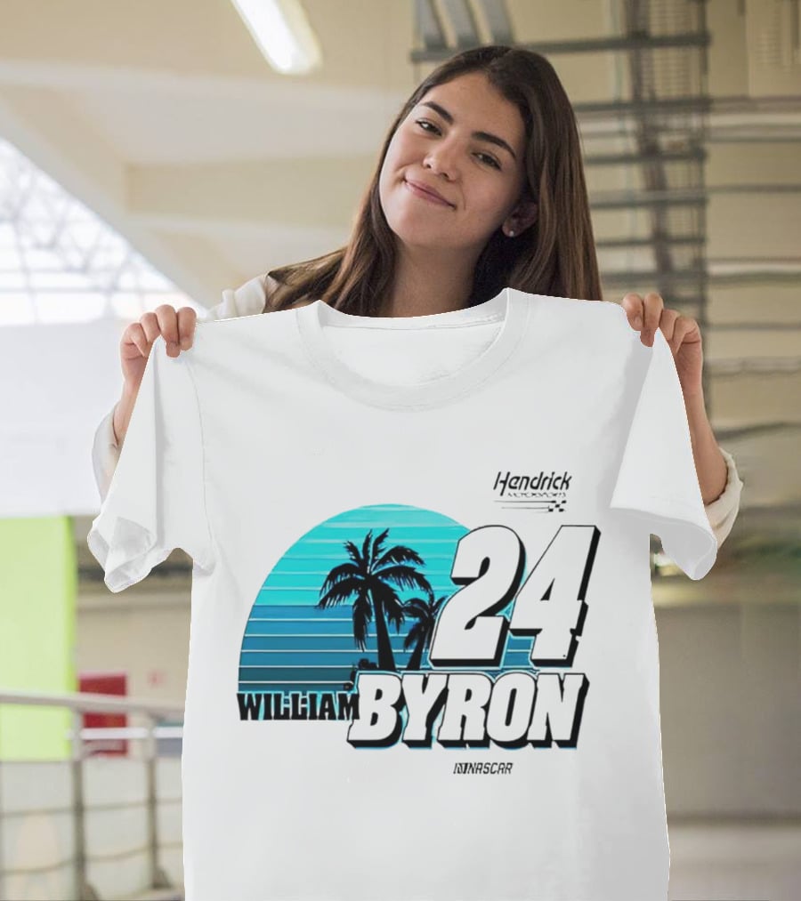 William Byron 24 NASCAR Fishing UPF 50 Palm Trees Hendrick Motorsports T-Shirt