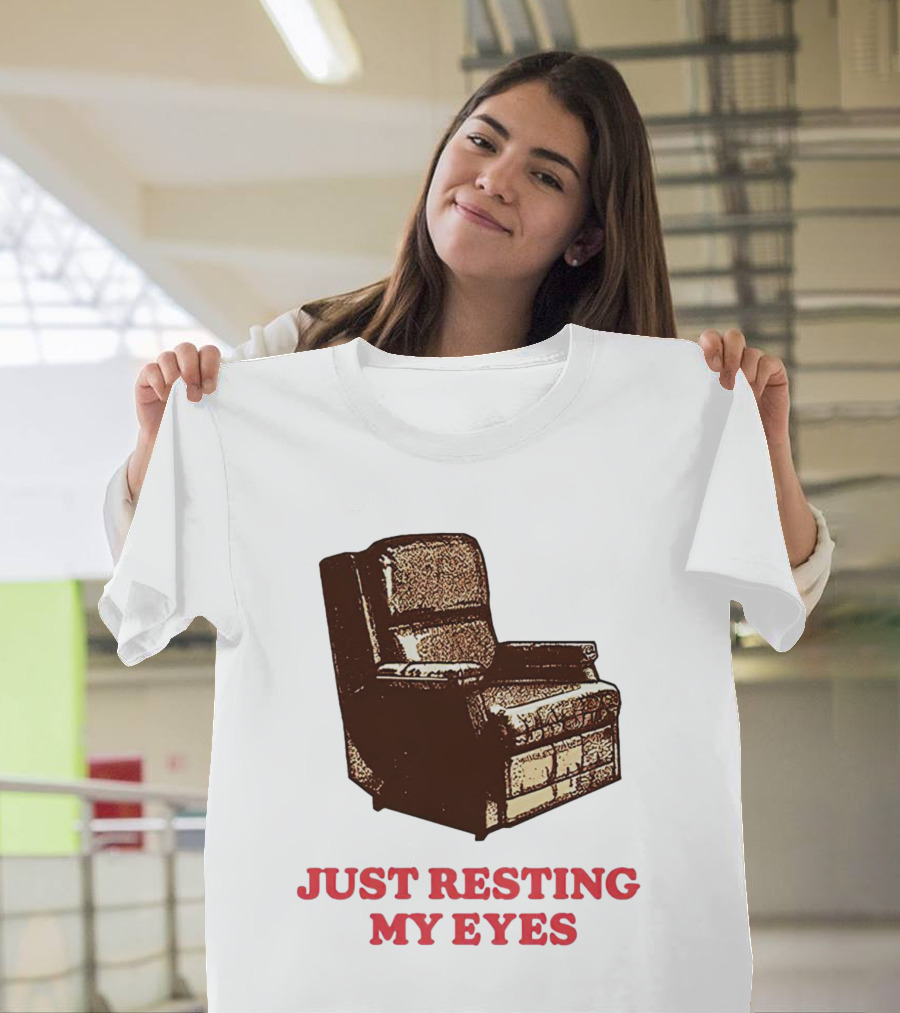 Just Resting My Eyes Armchair Retro Humor T-Shirt