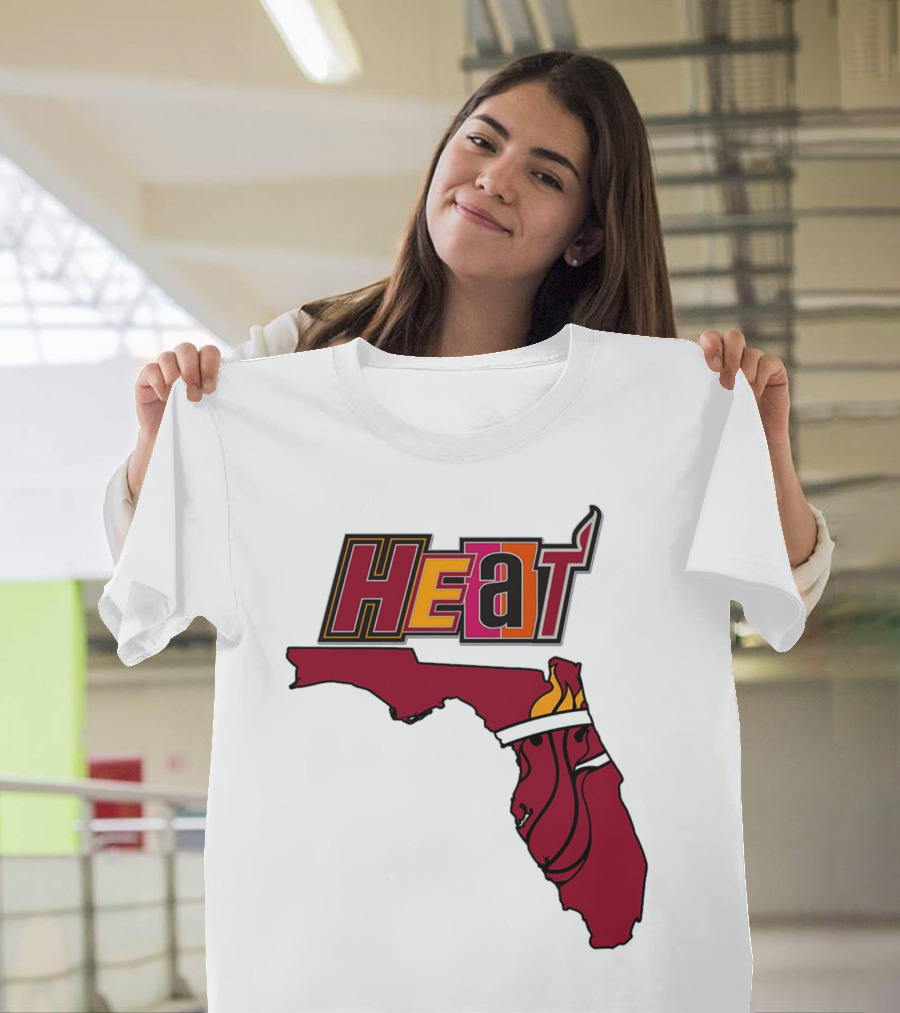 Heat Map Florida Basketball Emblem T-Shirt