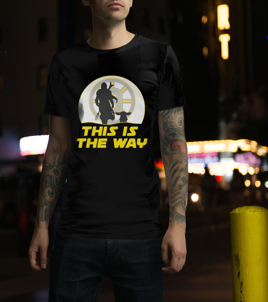Boston Bruins This Is The Way Mandalorian Crossover T-Shirt