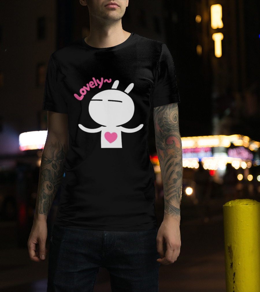Lovely Emotion Tuzki Character With Heart T-Shirt