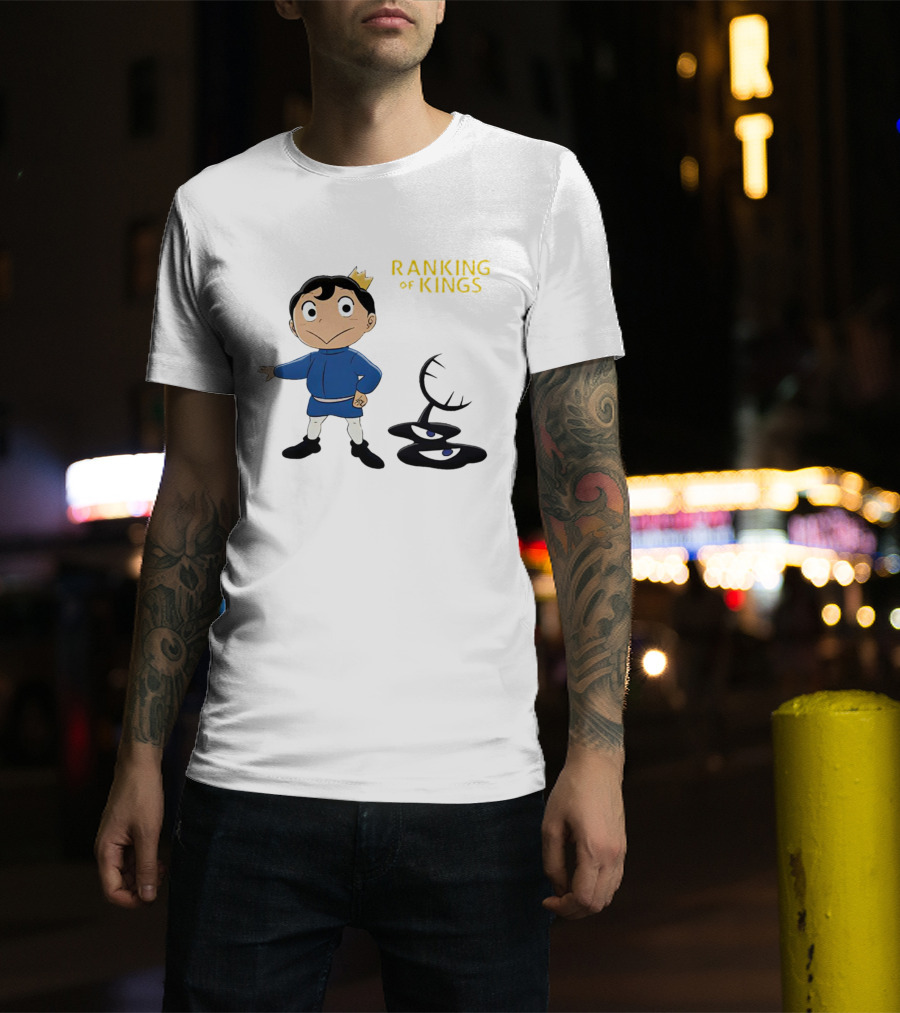 Ranking Of Kings Anime Character With Crown And Shadow Figure T-Shirt