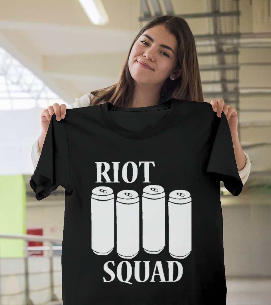 Riot Squad Beer Can Four Pack T-Shirt