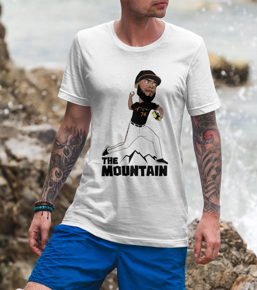 The Mountain Félix Bautista 74 Baltimore Orioles Pitcher T-Shirt
