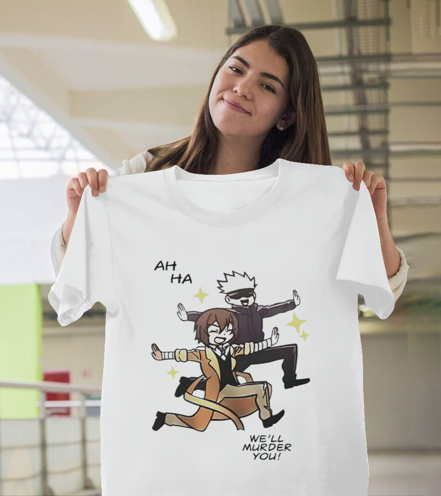 Ah Ha We’ll Murder You Cartoon Characters Dance Pose with Stars T-Shirt