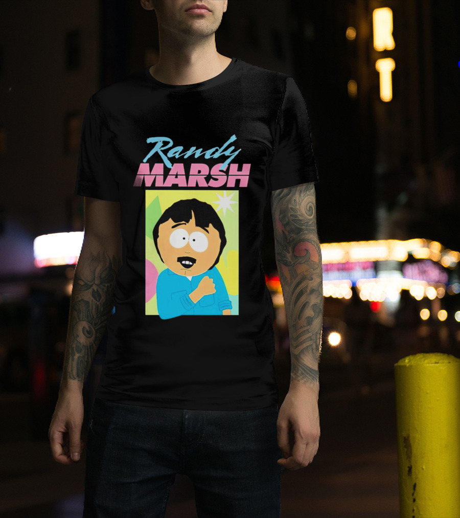 Randy Marsh Cartoon Character Colorful T-Shirt