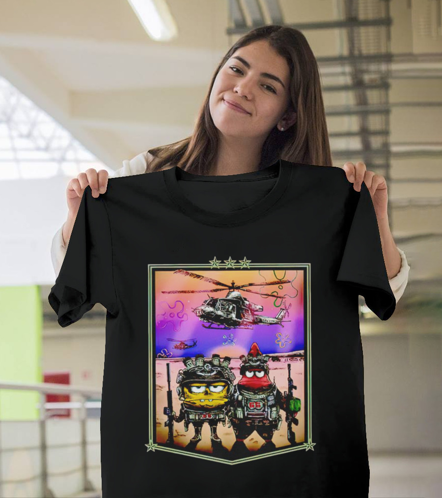 SpongeBob Patrick Military Helicopter Goofy Goobers T-Shirt