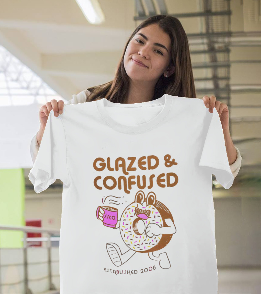 Glazed And Confused Donut Coffee Established 2006 T-Shirt