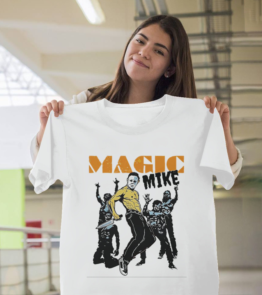 Michael Myers Magic Mike Halloween Crossover Dance Mashup T-Shirt