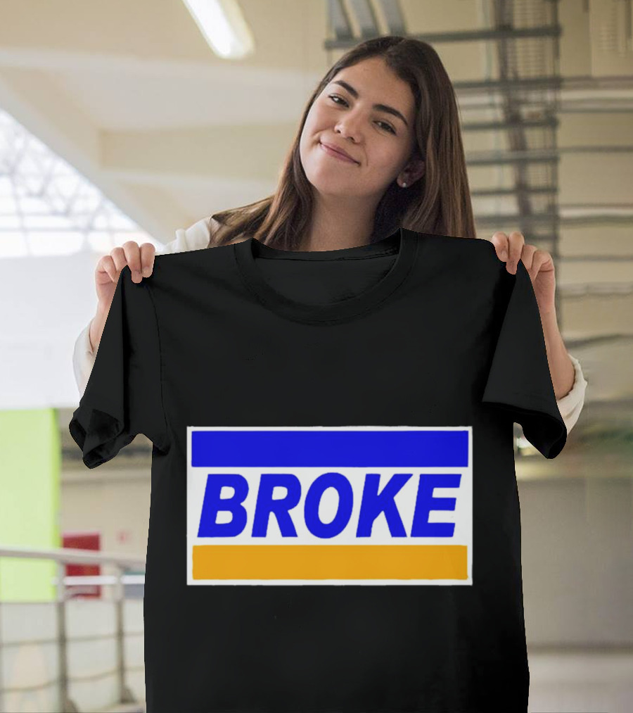 Broke Blue Orange Card Inspired Humor T-Shirt
