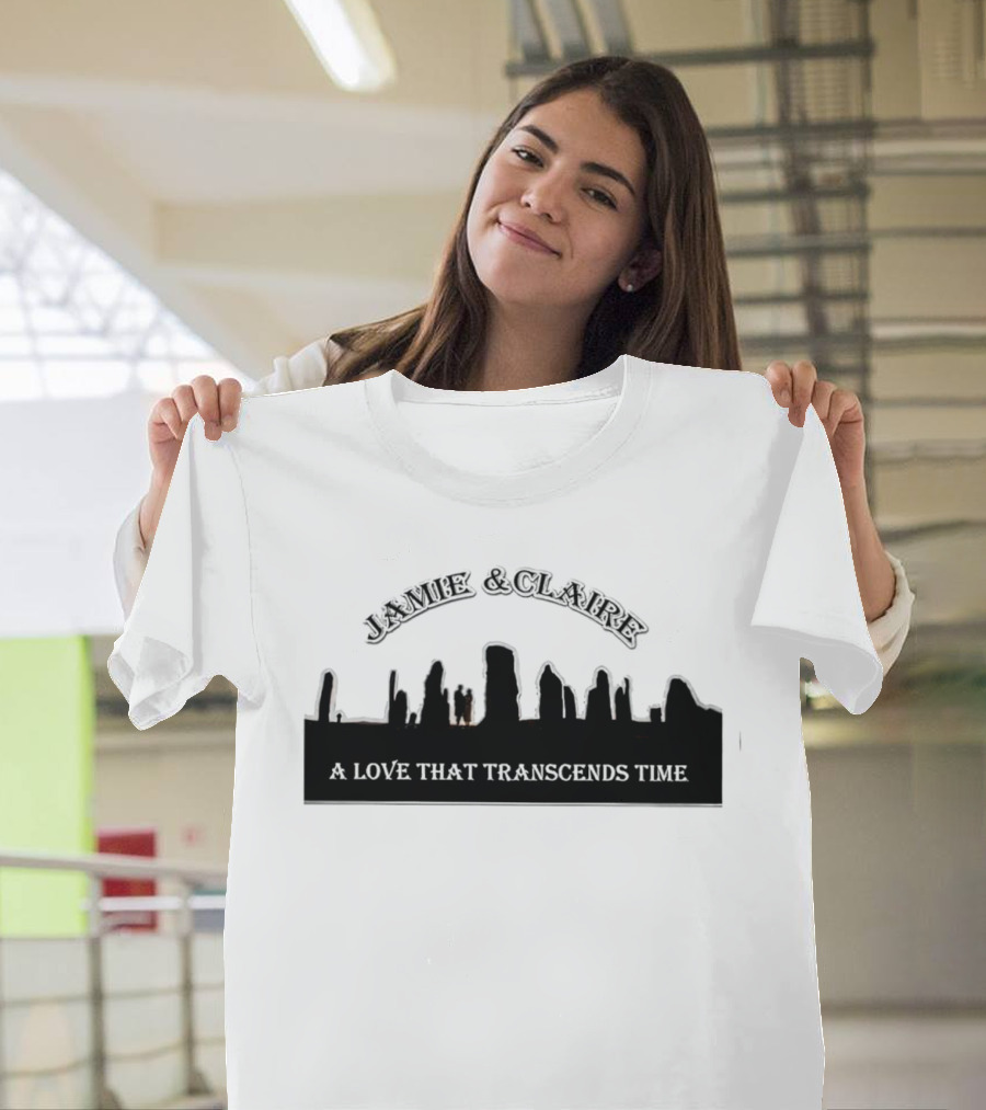 Jamie and Claire A Love That Transcends Time Stone Circle T-Shirt