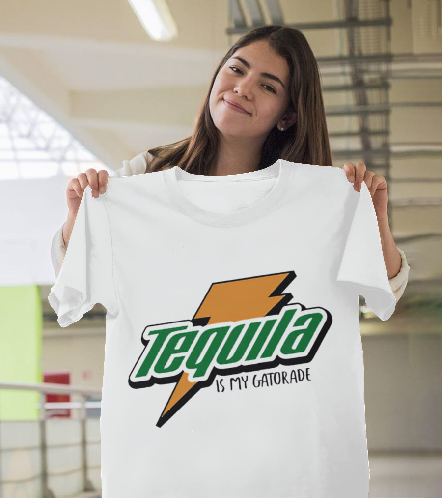 Tequila Is My Gatorade Lightning Bolt T-Shirt