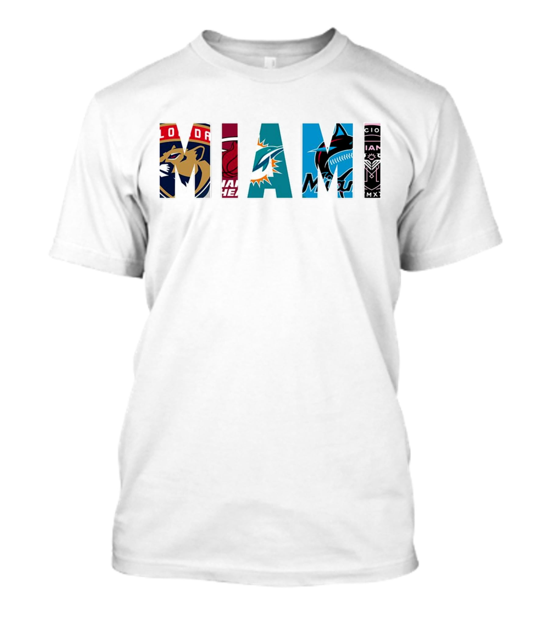 MIAMI Panthers Heat Dolphins Marlins Inter Miami T-Shirt