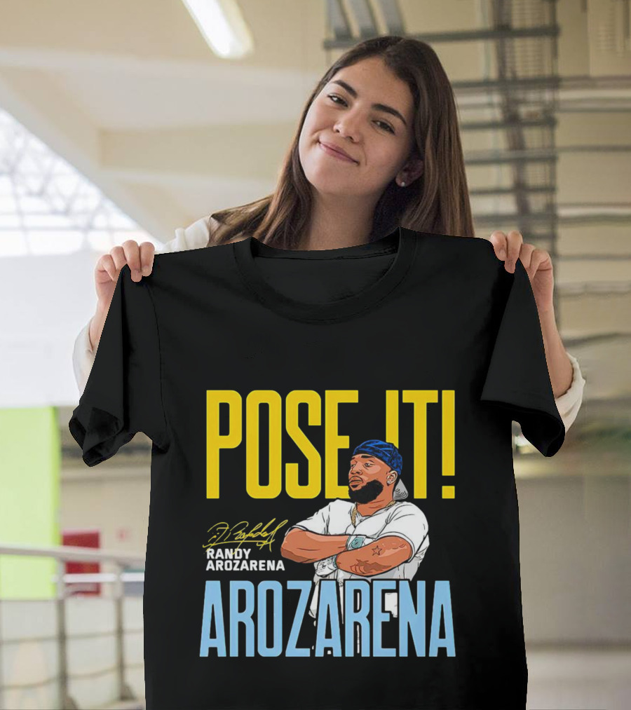 Pose It Randy Arozarena Arozarena Signature Tampa Bay Rays T-Shirt