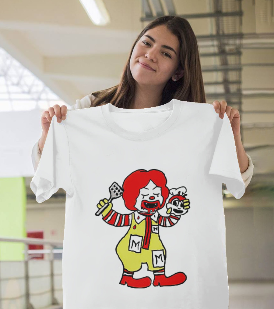 Mcdonalds X Jollibee Horror Crossover Halloween Mashup Character T-Shirt